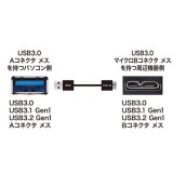 【代引不可】USB3.0マイクロケーブル A-MicroB 0.5m 超ごく細 ブラック USBケーブル 三重シールド PC USB機器 接続 サンワサプライ KU30-AMCSS05K