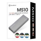 【沖縄・離島配送不可】【代引不可】ドライブケース SATA M.2 SSDアルミニウムケース シルバーストーン SILVERSTONE JAPAN SIV-SST-MS10C