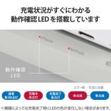 【即納】【代引不可】ワイヤレス充電器 7.5W+5W マグネット式 スタンド ホワイト アップルウォッチ充電器はめ込み可 同時充電可 おくだけ充電 エレコム W-MS06WH