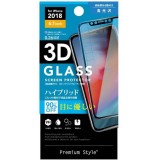 iPhone XR 6.1インチ アイフォン テンアール 用 液晶保護 ガラス フィルム 3Dハイブリッドガラス ブルーライト低減 PGA PG-18YGL09