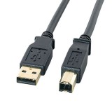 【代引不可】USB2.0ケーブル 5m USBケーブル PC USB周辺機器 接続 2重シールド ツイストペア線 金メッキコネクタ ブラック サンワサプライ KU20-5BKHK2