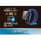 【代引不可】Apple Watch SE/Series 6/Series 5/Series 4 44mm 液晶保護ガラス モース硬度7 3D PETフレーム付 全面保護 高光沢 エレコム AW-20MFLGFCRBK