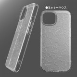 iPhoine 15  14 13 ディズニー TPU キラキラ ミッキー レイアウト RT-DP41A/MKM