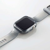 【代引不可】Apple Watch Series 7 45mm ソフトバンパー バンド一体型 クリアバンドケース カジュアル おしゃれ エレコム AW-21ABBU