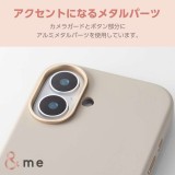 【即納】【代引不可】iPhone16 iPhone 16 対応 6.1インチ ＆me ハイブリッドシリコンケース ショルダーストラップシート付 グレージュ ケース カバー iPhoneケース  エレコム PM-A24ASCSHGB