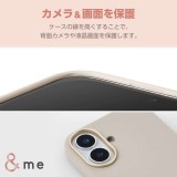 【即納】【代引不可】iPhone16 iPhone 16 対応 6.1インチ ＆me ハイブリッドシリコンケース ショルダーストラップシート付 グレージュ ケース カバー iPhoneケース  エレコム PM-A24ASCSHGB