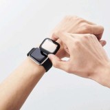 【即納】【代引不可】Apple Watch SE/Series 6/5/4 40mm フルカバーケース プレミアムガラス 2重構造 ブラック エレコム AW-40CSPCGBK