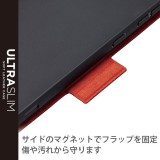 【代引不可】かんたんスマホ2+/かんたんスマホ2/BASIO4 ソフトレザーケース 薄型 超軽量 手帳型ケース マグネットフラップ カードポケット エレコム PM-K213PLFU