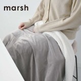 MARSHブランケット 80ｘ140cm マシュマロブランケット もっちり ブランケット ひざ掛け 肩掛け 裏シープボア あったか 防寒  現代百貨 A405