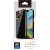 iPhone 14 Pro 6.1インチ 用 メタリックフレーム ソフトケース ブラック PGA PG-22QTP03BK