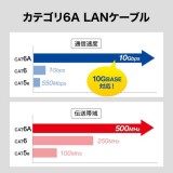 【代引不可】屋外用防水カテゴリ6A LANケーブル ブラック 5m 屋外用LANケーブル IP68防水仕様 サンワサプライ KB-T6AWP-05BK