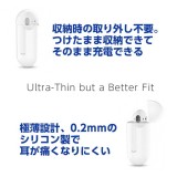 【即日出荷】AirPods エアーポッズ用 落下防止イヤーカバー ソフト シリコン製 3組入 ホワイト エアージェイ EH-AP3