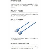 【代引不可】LANケーブル CAT6A 20m 10Gbps スーパースリム 高速光通信対応 爪折れ防止 ブルー エレコム LD-GPASS/BU20