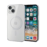 【代引不可】iPhone14/13 用 ケース ハイブリッド カバー 耐衝撃 カメラ周り保護 ワイヤレス充電可 ストラップホール付 ホワイト エレコム PM-A22AMAG02WH