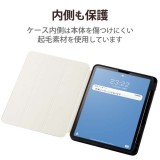 【代引不可】iPad Pro 11インチ 第4世代 ( 2022 ) 用 ケース ソフトレザー カバー 手帳型 ブラック スリープ対応 マグネット フラップ フリーアングル 衝撃吸収 エレコム TB-A22PMSABK