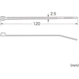 簡単結束 長期間の使用でも緩みにくい ケーブルタイ（長さ120mm・50本入り） サンワサプライ CA-601N