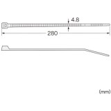 簡単結束 長期間の使用でも緩みにくい ケーブルタイ（長さ280mm・10本入り） サンワサプライ CA-604N