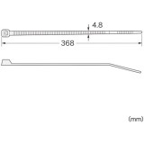 簡単結束 長期間の使用でも緩みにくい ケーブルタイ（長さ368mm・10本入り） サンワサプライ CA-605N