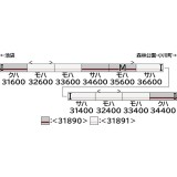 Nゲージ 鉄道模型 東武30000系 東上線・前期形・フルカラーLED・車番選択式 増結用中間車6両セット 動力無し  グリーンマックス 31891