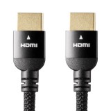 【即納】【代引不可】ハイスピード HDMI ナイロンメッシュケーブル ブラック 1m ディスプレイ モニター TV テレビ サンワサプライ KM-HD20-NM10