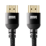 【即納】【代引不可】ハイスピード HDMI ナイロンメッシュケーブル ブラック 1m ディスプレイ モニター TV テレビ サンワサプライ KM-HD20-NM10