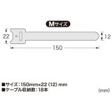 表裏がくっつく面ファスナー 巻くだけでケーブルを結束 ケーブルタイ（面ファスナー・ブラック・4本入り） サンワサプライ CA-MF2KN