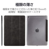 【即納】【代引不可】iPad 10.2インチ 第9/8/7世代 用 ケース レザー カバー 手帳型 スリープ対応 マグネット フラップ 2アングル スタンド機能 背面クリア 軽量 超薄型 ブラック エレコム TB-A19RWVBKN