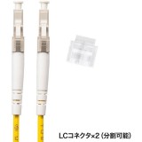 【代引不可】メガネ型光ファイバケーブル（マルチ50μm、LC×2-LC×2、1m） サンワサプライ HKB-LCLC5-01N