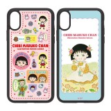 ちびまる子ちゃん iPhone XS/X アクリルパネルケース 光沢 グリップ感 耐衝撃 ハイブリッド PGA PG-MRK18XPT