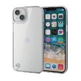 【代引不可】iPhone 14 Plus ケース カバー ハイブリッド 耐衝撃 衝撃吸収 背面ガラスクリア 硬度9H 極み設計 クリア エレコム PM-A22BHVCG1CR