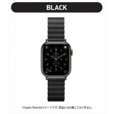 Apple Watch 用 アップルウォッチ PUレザーマグネットバンド(41mm/40mm/38mm) ブラック PGA PG-AW41MG01BK