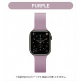 Apple Watch 用 アップルウォッチ シリコン バンド ベルト (49mm/45mm/44mm/42mm) パープル PGA PG-AW49SC04PP