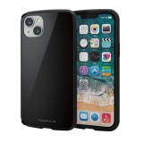 【代引不可】iPhone14 Plus 用 ケース ハイブリッド カバー 耐衝撃 衝撃吸収 軽量 薄型 ワイヤレス充電可 ブラック エレコム PM-A22BTSLMBK