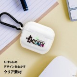 AirPods 第3世代 ディズニー ソフトケース 抗菌加工 カラビナ付 TPU ワイヤレス充電可能 エアポッズケース PGA PG-DAP3TP