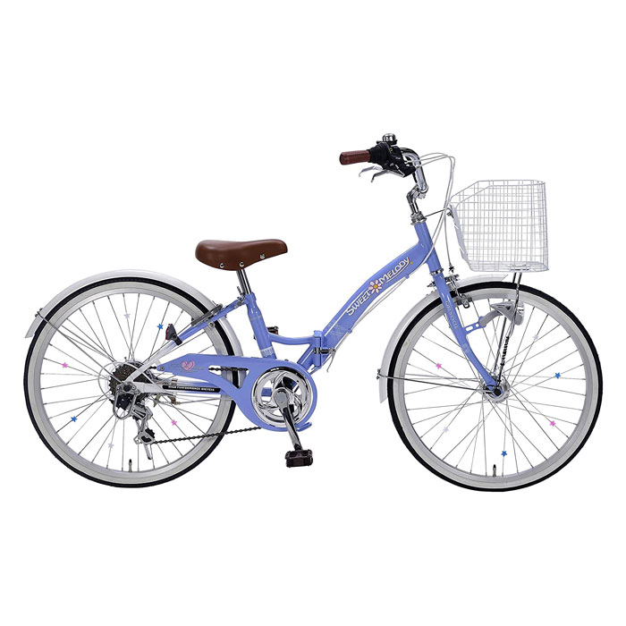 自転車 子供用 24インチ オートライト 水色 ポンポネット（¥14800