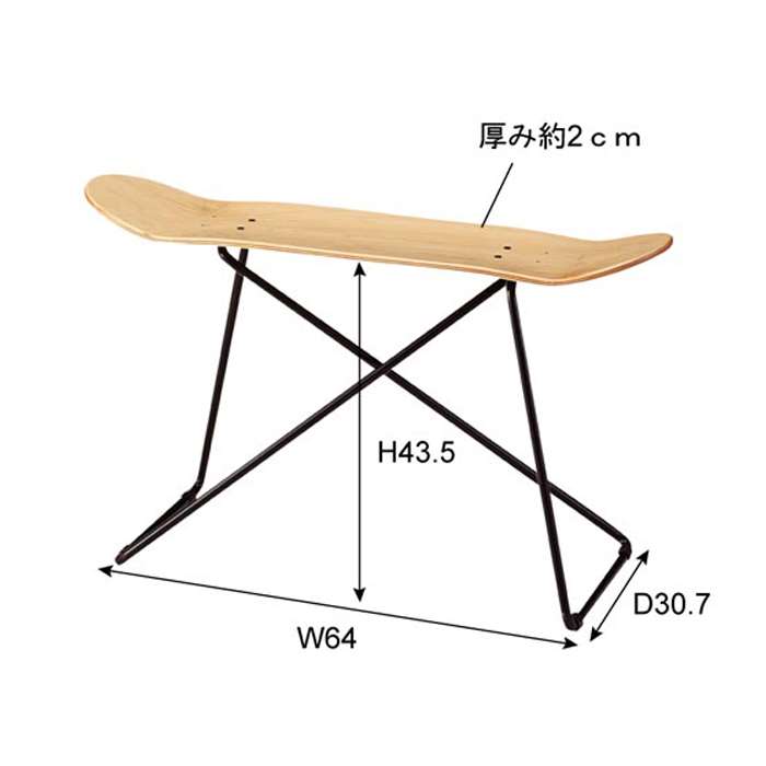 代引不可】【北海道・沖縄・離島配送不可】スツール スケートボード