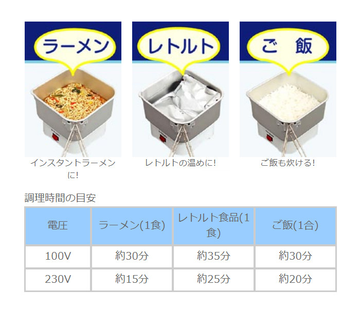 国内・海外兼用 電気調理器 マルチボルテージ調理器 トラベルクッカー