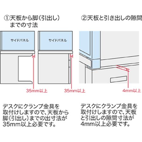 代引不可】サンワサプライ デスクパネル（ネイビー） OU-0412C3009