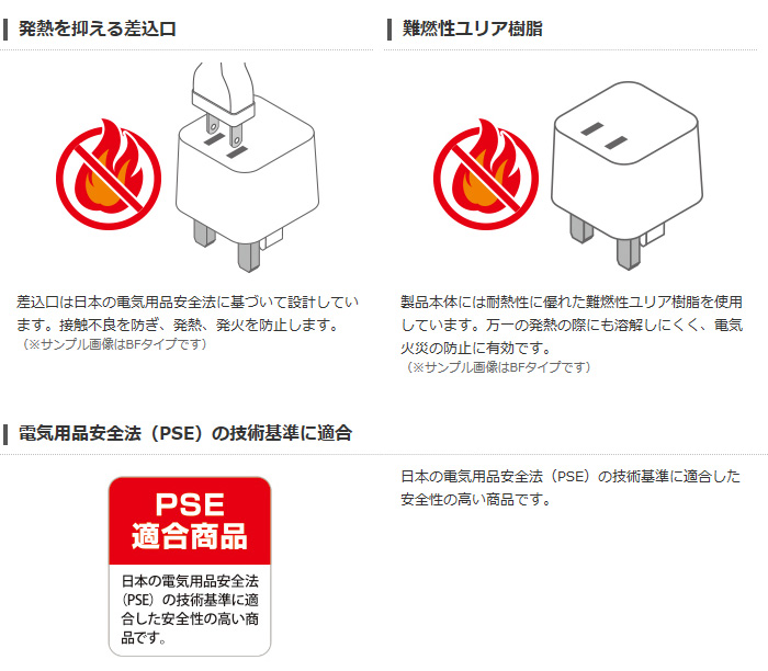 代引不可】旅行者向け海外用変換プラグセット(BFタイプ/Cタイプ/O