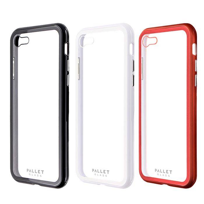 Iphone8 Iphone7 対応 Iphone 8 7 ケース カバー ガラスハイブリッドケース クリア Pallet Glass 背面強化