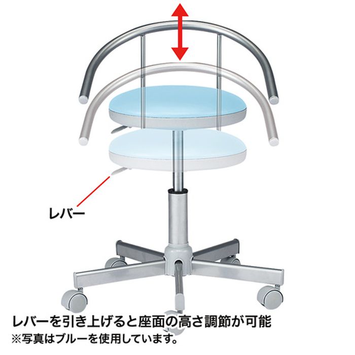 代引不可】OAチェア グリーン 抗菌、耐アルコールレザーを使用した医療