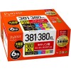 【代引不可】CANON キヤノン 互換インクカートリッジ 6色パック BCI-381+380/6MP対応 プレジール PLE-C381-6P