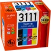 【代引不可】ブラザー 互換インクカートリッジ LC3111-4PK 4色パック プレジール PLE-BR3111-4P