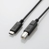 【即納】【代引不可】USB2.0ケーブル/C-Bタイプ/認証品/3A出力/2.0m/ブラック エレコム U2C-CB20NBK