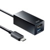 【即納】【代引不可】USBハブ USB Type-Cハブ付 HDMI変換アダプタ USB3.2/3.1/3.0対応 PD100W セルフパワー・バスパワー両対応 コンパクト ブラック サンワサプライ USB-3TCH35BK