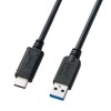 【即納】【代引不可】USB Type-Cケーブル USB3.1 Gen2 Type C-Aケーブル 0.5m USB認証取得品 スマホ タブレット PC ブラック サンワサプライ KU31-CA05