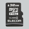 【代引不可】microSDHCメモリカード データ復旧サービス付 32GB class4対応 防水仕様 SD変換アダプタ付属 スマホ タブレット エレコム MF-MSD032GC4R