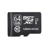 microSDXCカード 64GB UHS-I Class10 SDメモリーカード変換アダプタ付属 INDEXシール付 グリーンハウス GH-SDMRXC64GU