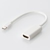 【即納】【代引不可】エレコム(ELECOM) miniDisplayPort変換アダプタ/forAPPLE/HDMI/ホワイト 製品型番：AD-MDPHDMIWH（4953103266667）