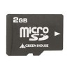 microSDカード 2GB SDメモリーカード変換アダプタ付属 ハードケース付 グリーンハウス GH-SDMR2GZ